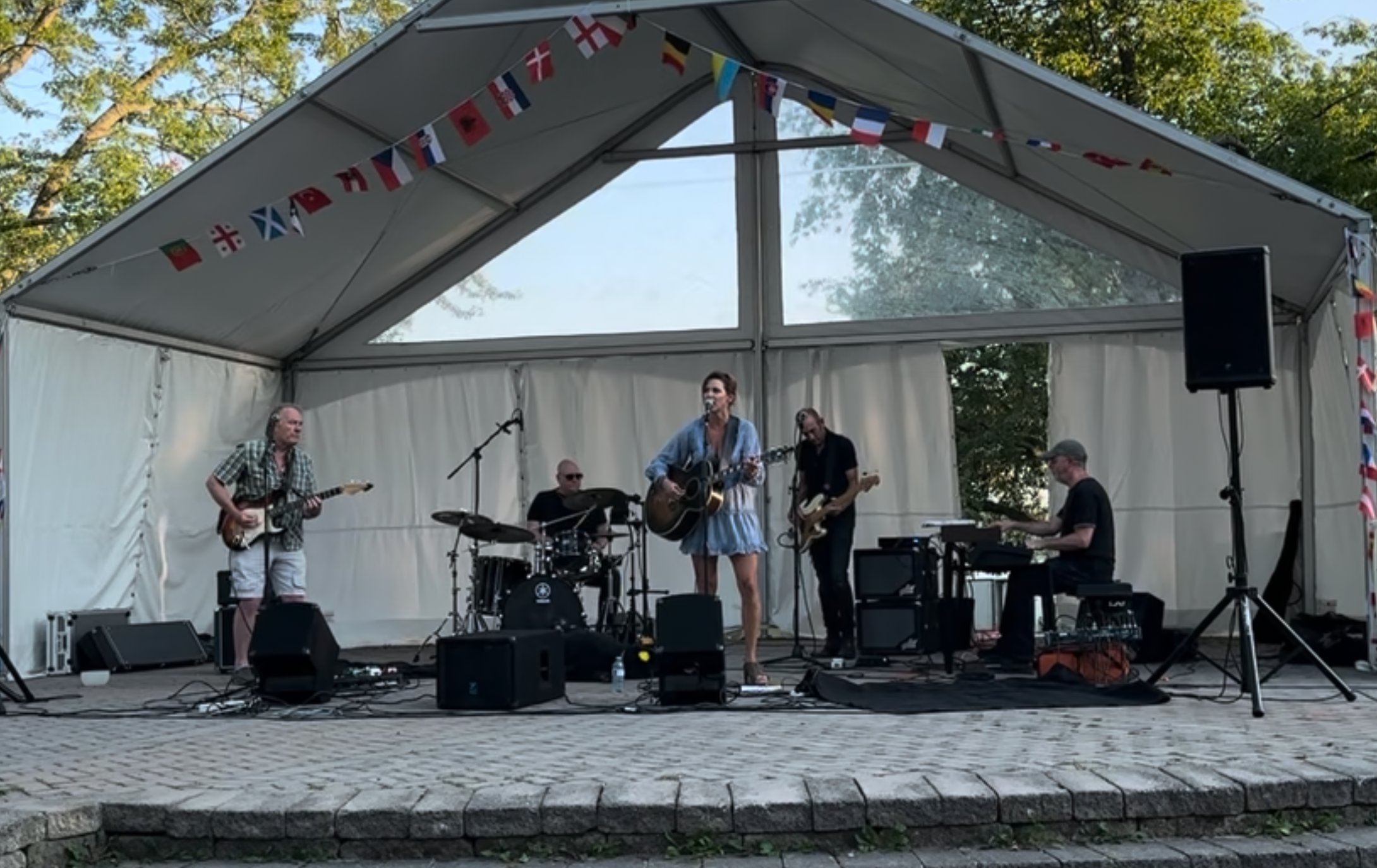 Karla Crawford Music performing at an outdoor festival